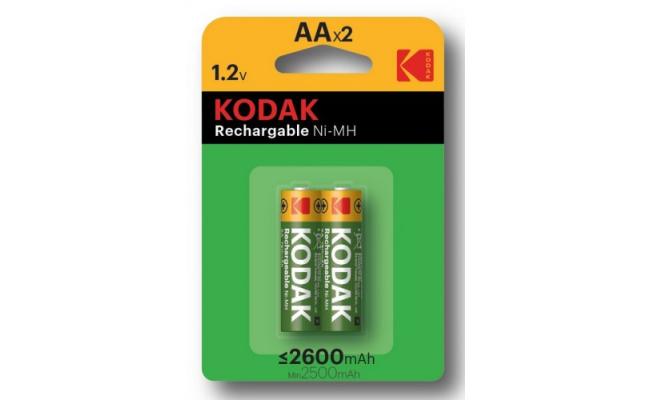 Kodak Rechareable NI-Mh 2600mAh..-- Min 2500mAh  -- AA*2